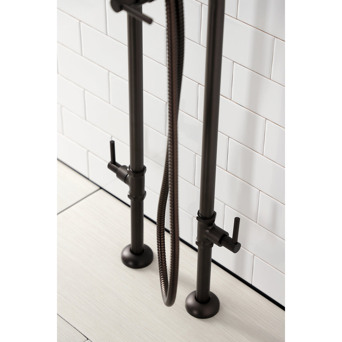 Aqua VintageL Concord Freestanding Tub Faucet with Supply Line, Stop Valve