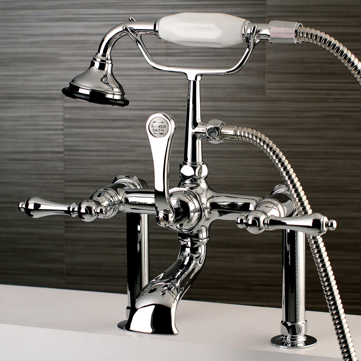 Aqua Vintage Deck Mount Clawfoot Tub Faucet