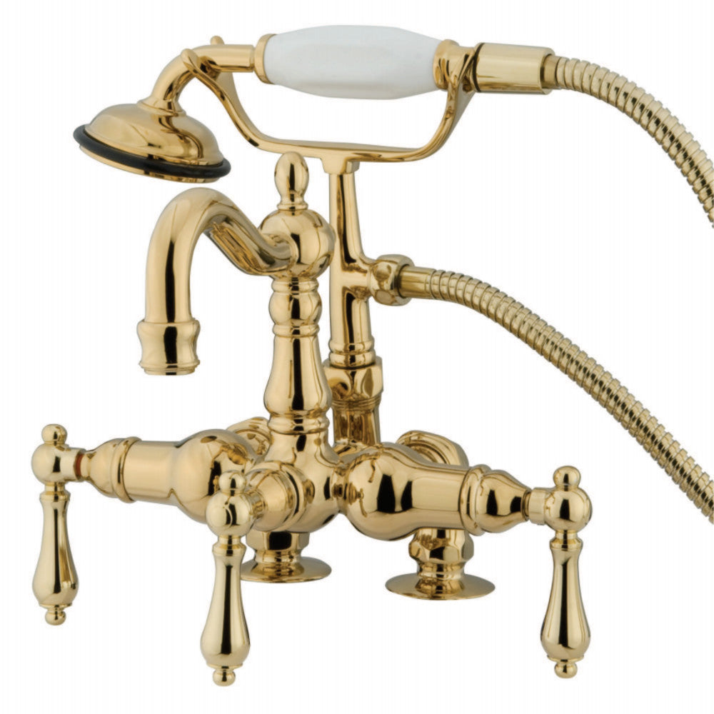 Vintage 3-3/8-Inch Deck Mount Clawfoot Tub Faucet with Hand Shower
