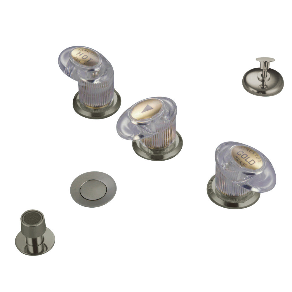 Kingston Brass KB6318LL Legacy 3-Handle Bidet Faucet with Brass Pop-Up