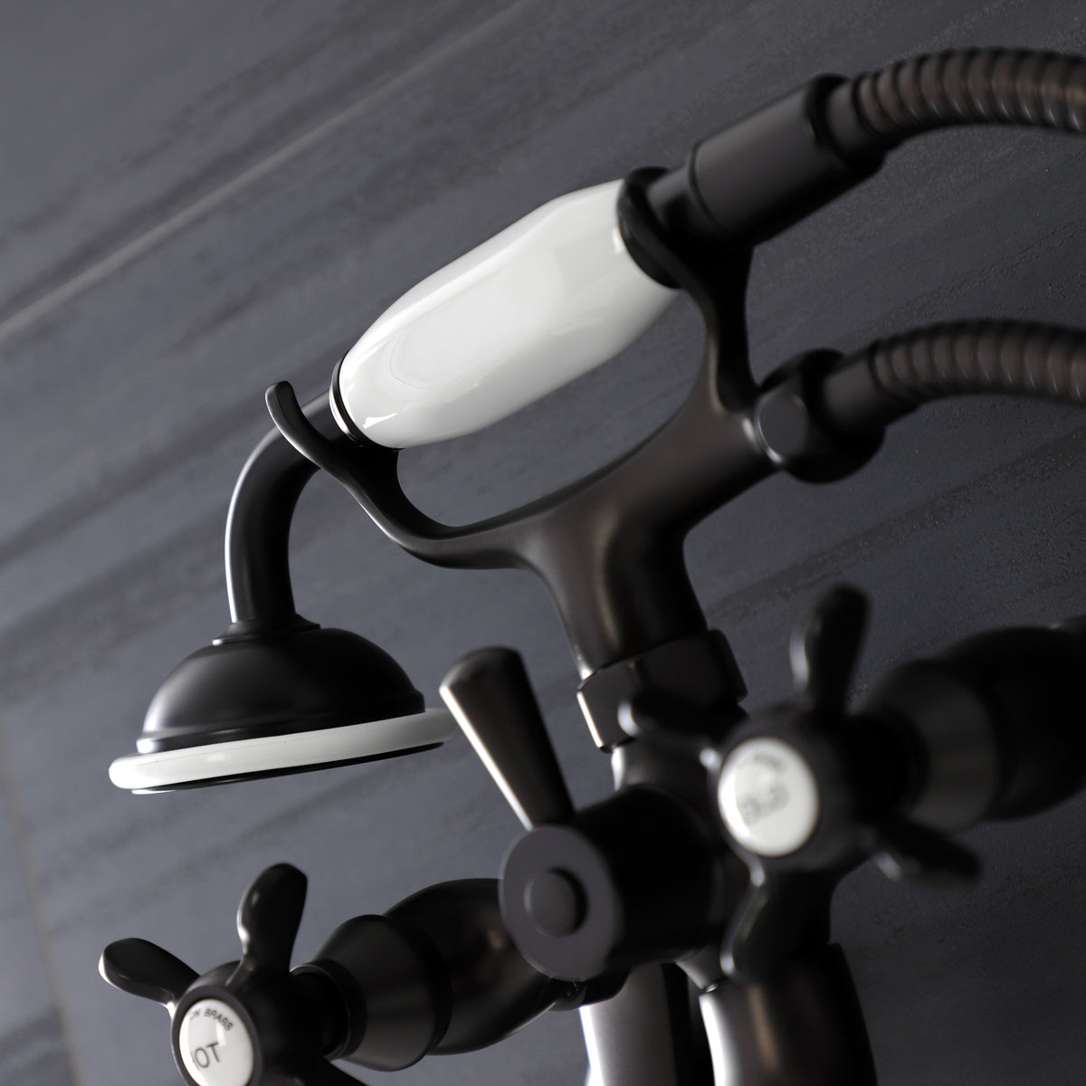 Essex Wall Mount Clawfoot Tub Faucet with Hand Shower