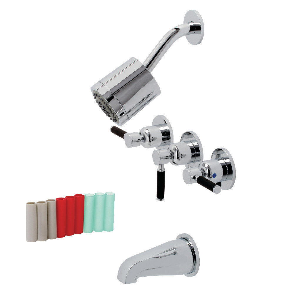 Kaiser Three-Handle Tub and Shower Faucet