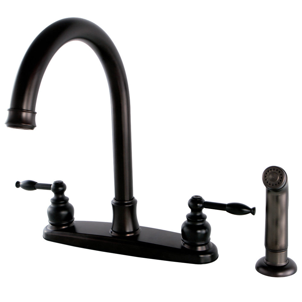 Kingston Brass FB7798KLSP Knight 8-Inch Centerset Kitchen Faucet with Sprayer