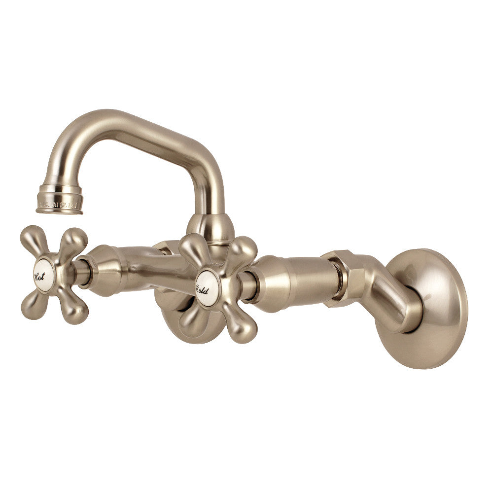 Kingston Brass KS212PB Two-Handle Wall Mount Bar Faucet
