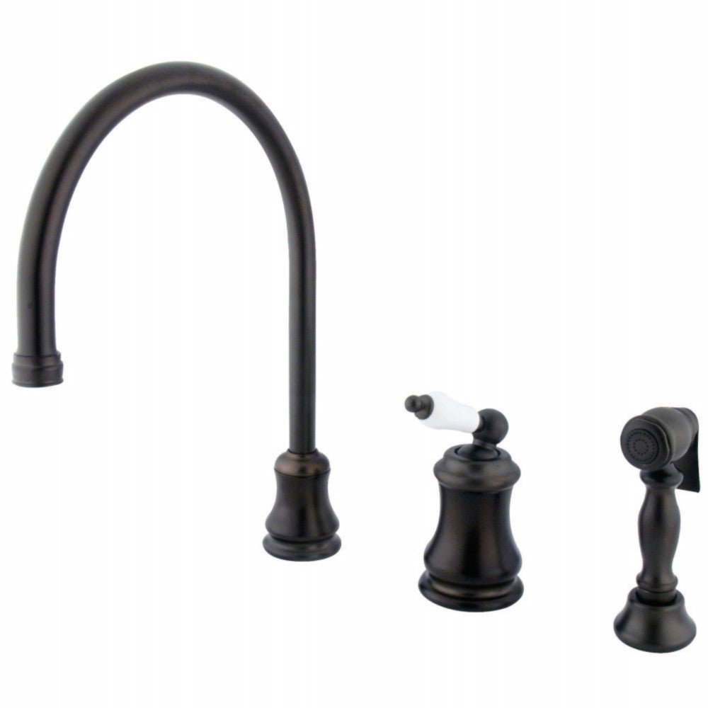 Kingston Brass KS3815PLBS Widespread Kitchen Faucet
