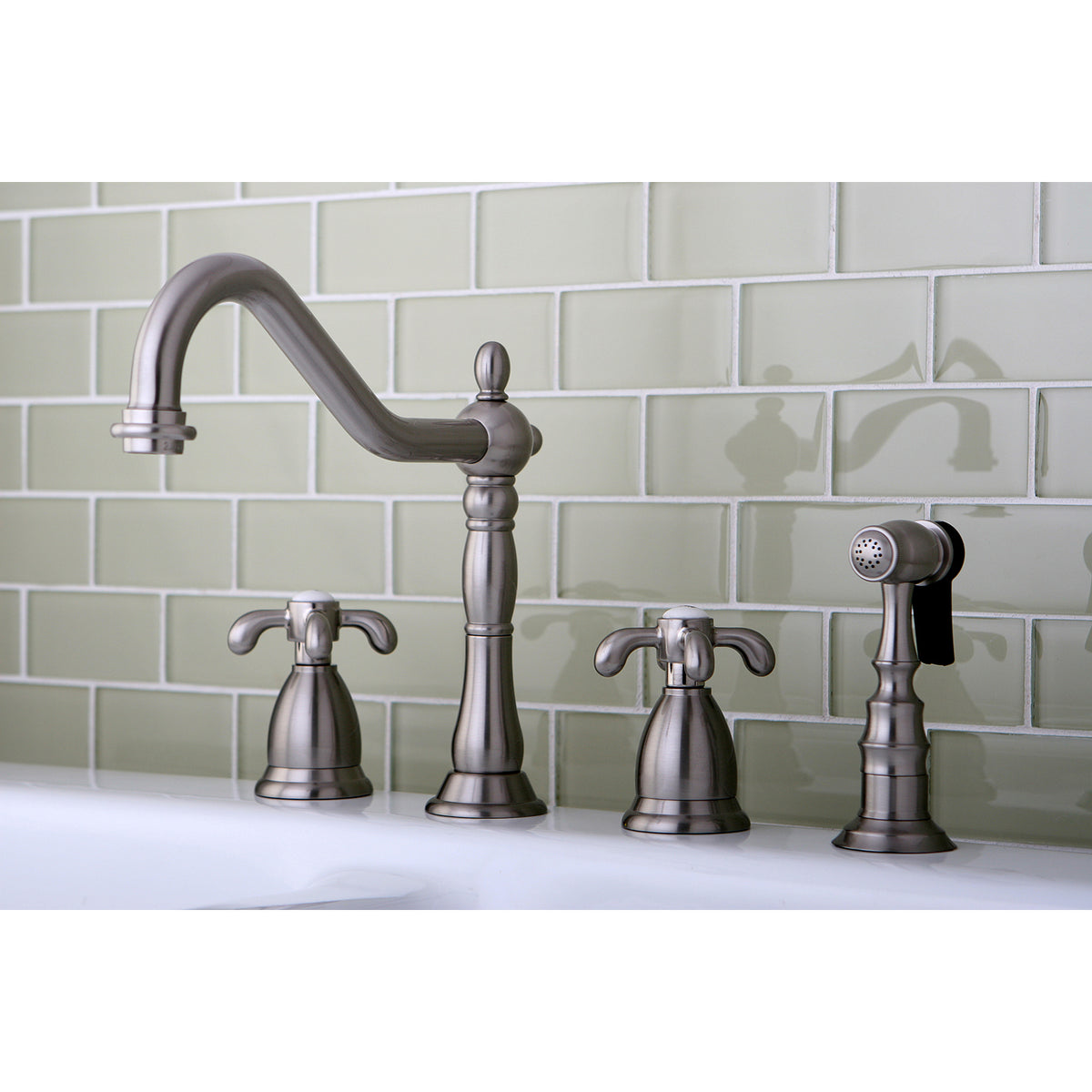 Kingston Brass KS1798TXBS Widespread Kitchen Faucet