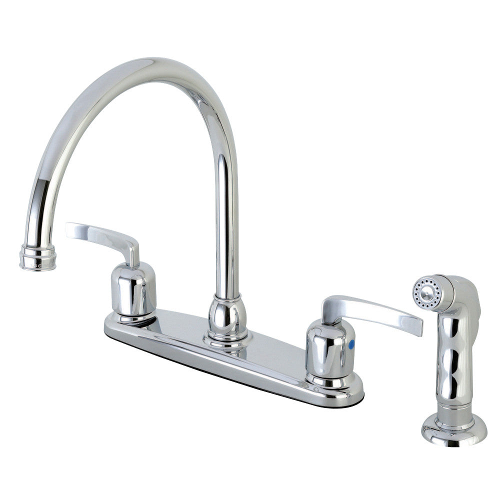 Kingston Brass FB791EFLSP Centurion 8-Inch Centerset Kitchen Faucet with Sprayer