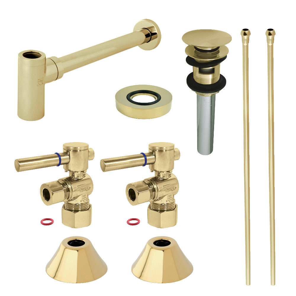 Kingston Brass Modern Plumbing Sink Trim Kit with Bottle Trap and Overflow Drain