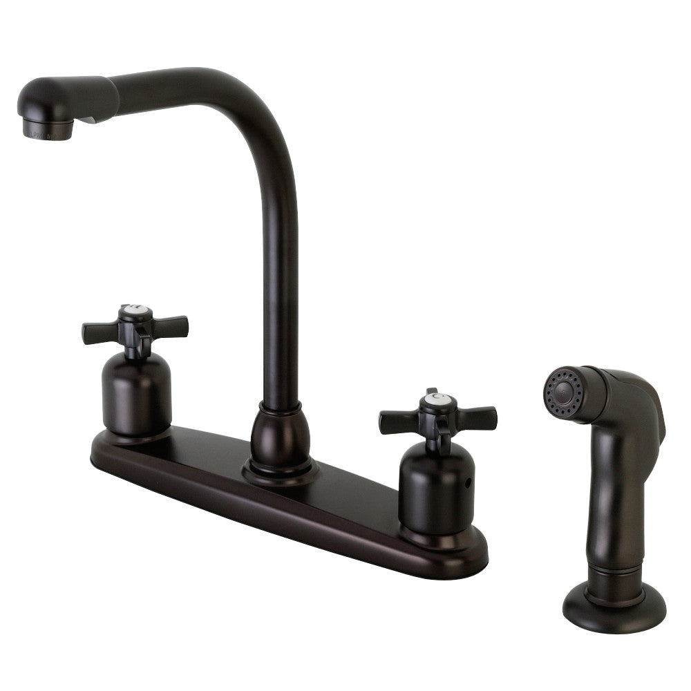 Kingston Brass FB755ZXSP Millennium 8-Inch Centerset Kitchen Faucet with Sprayer