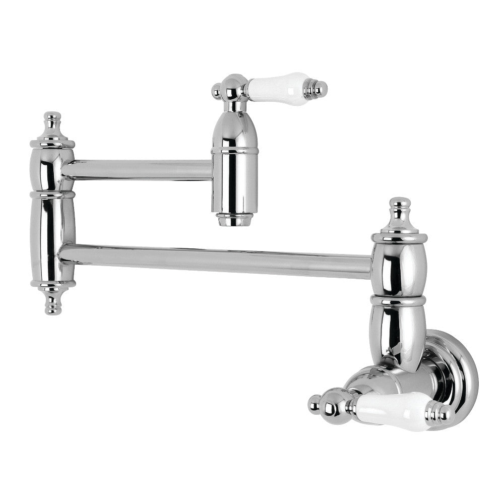 Kingston Brass KS3106PL Restoration Wall Mount Pot Filler Kitchen Faucet