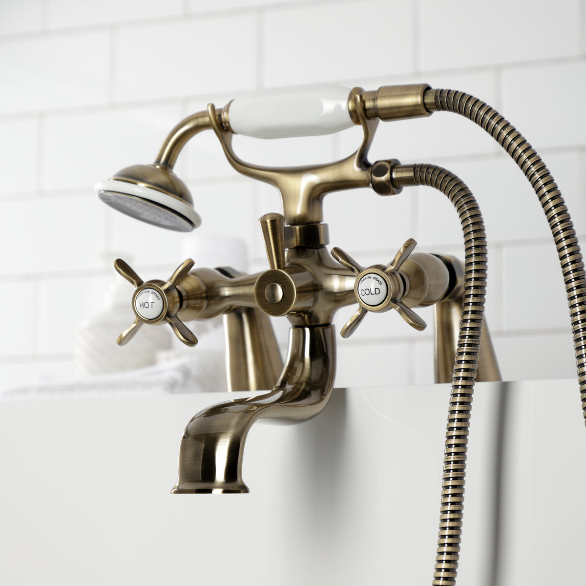 Essex Deck Mount Clawfoot Tub Faucet with Hand Shower