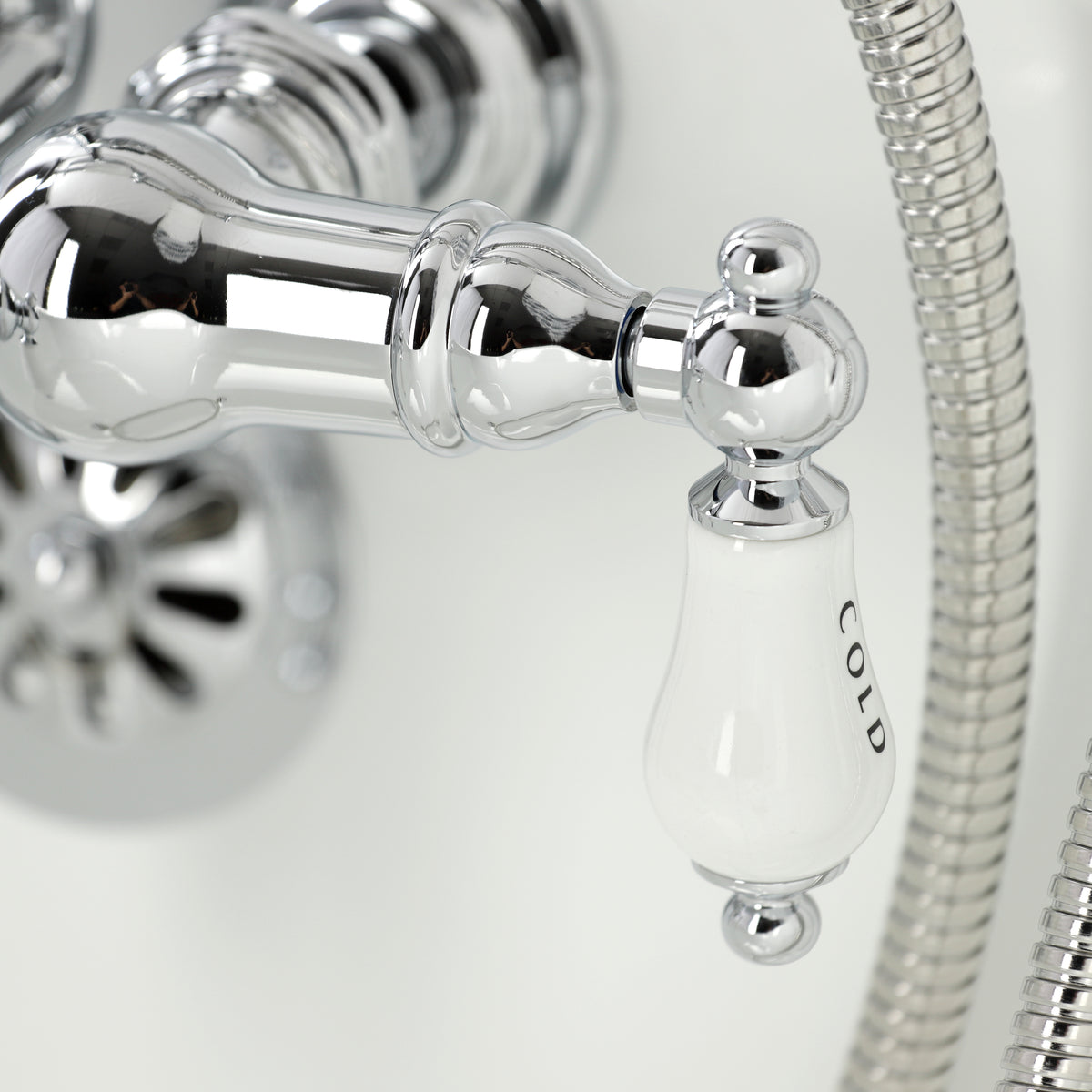 Vintage 3-3/8&quot; Tub Wall Mount Clawfoot Tub Faucet with Hand Shower