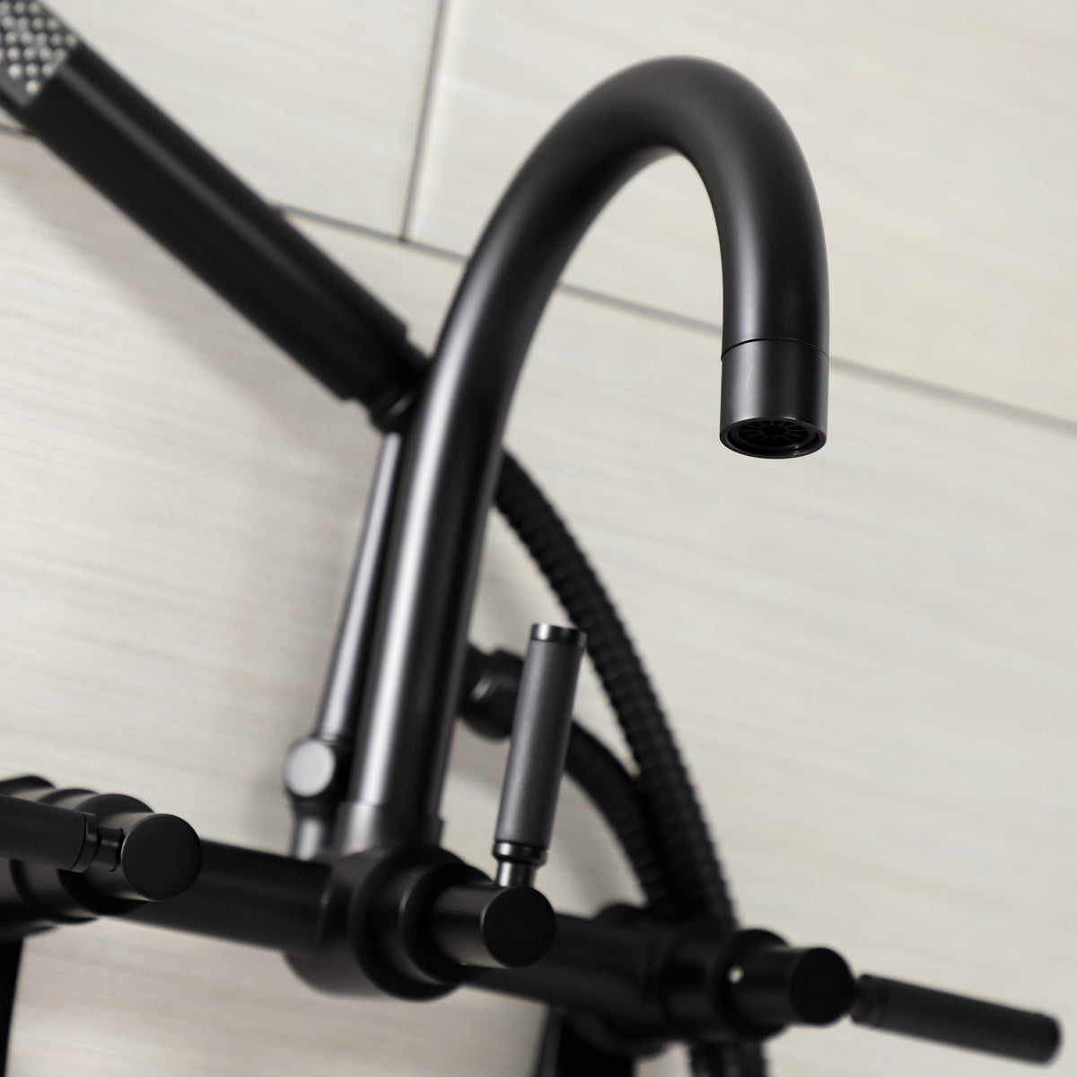 Vintage AE8150DKL Kaiser 7-Inch Adjustable Wall Mount Clawfoot Tub Faucet