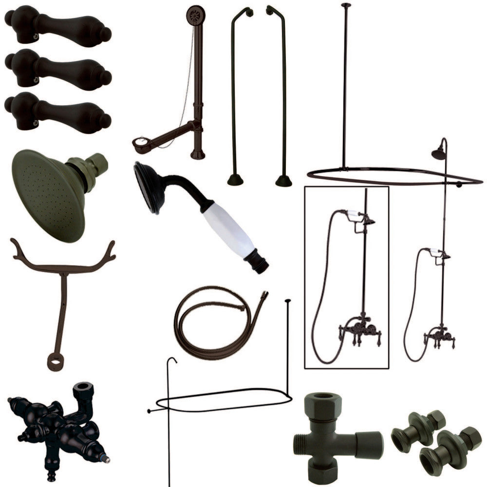 Vintage Down Spout Clawfoot Tub Faucet Package