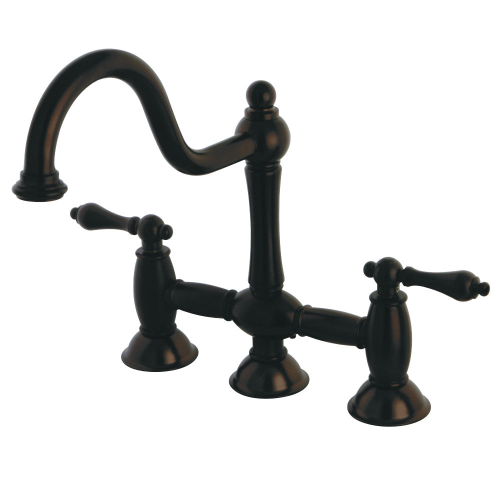 Kingston Brass KS3785AL Restoration Bridge Kitchen Faucet