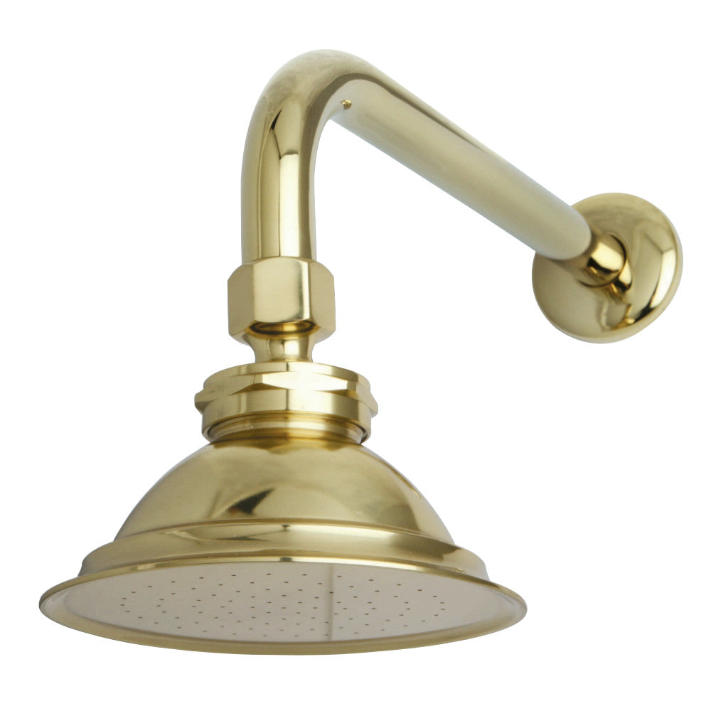 Victorian Brass Showerhead with 12&quot; Shower Arm Combo