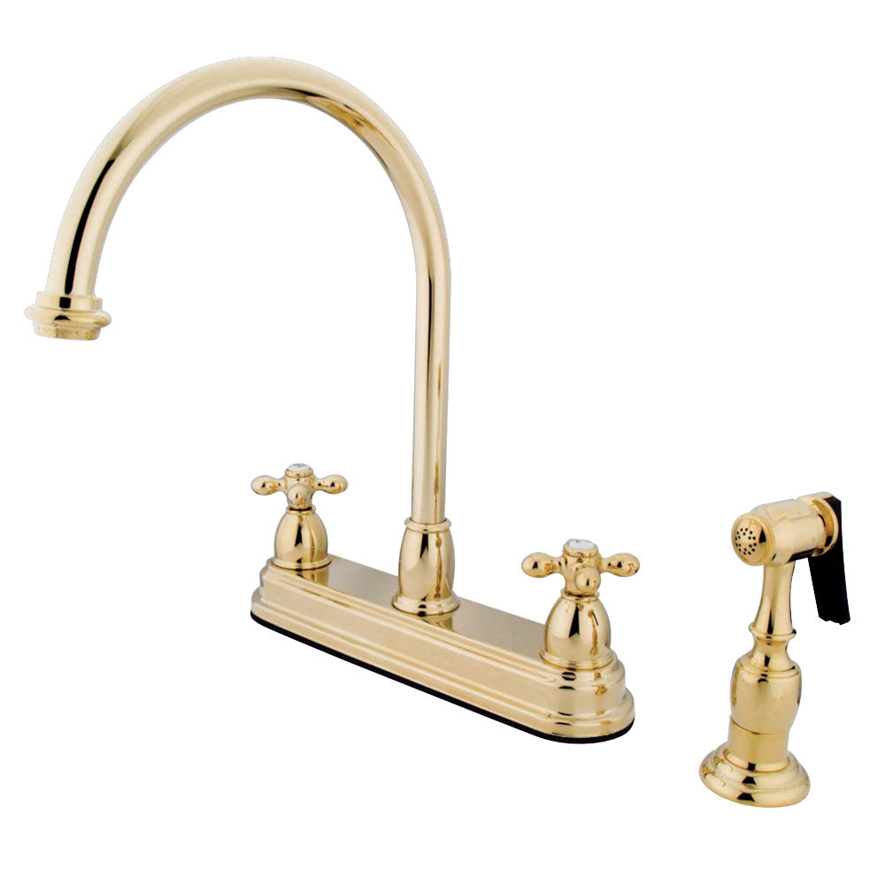 Kingston Brass KB3752AXBS Restoration Centerset Kitchen Faucet
