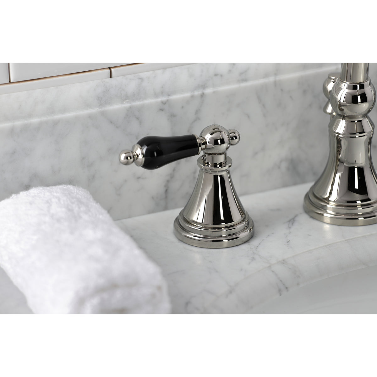 Kingston Brass KS2982PKL Duchess Widespread Bathroom Faucet with Brass Pop-Up