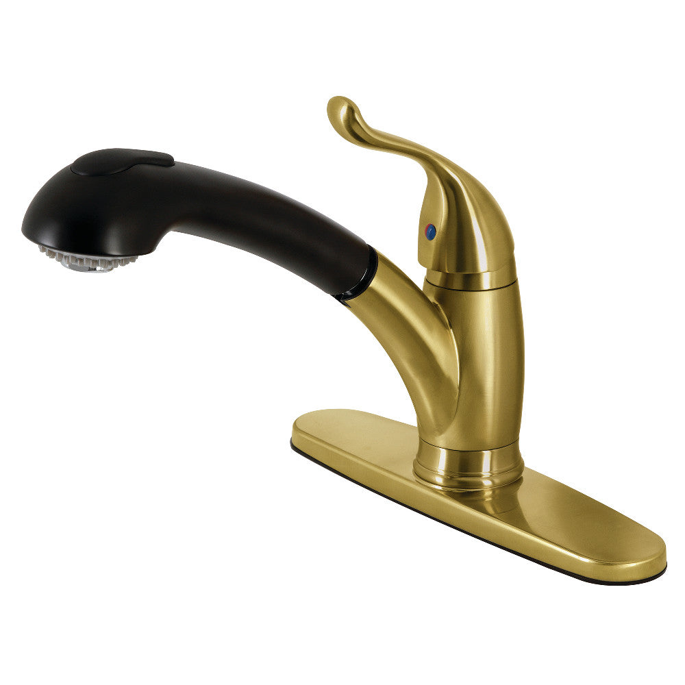 Kingston Brass KB5708YL Yosemite Single-Handle Pull-Out Kitchen Faucet