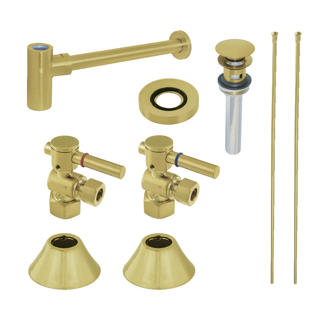 Kingston Brass Modern Plumbing Sink Trim Kit with Bottle Trap and Overflow Drain