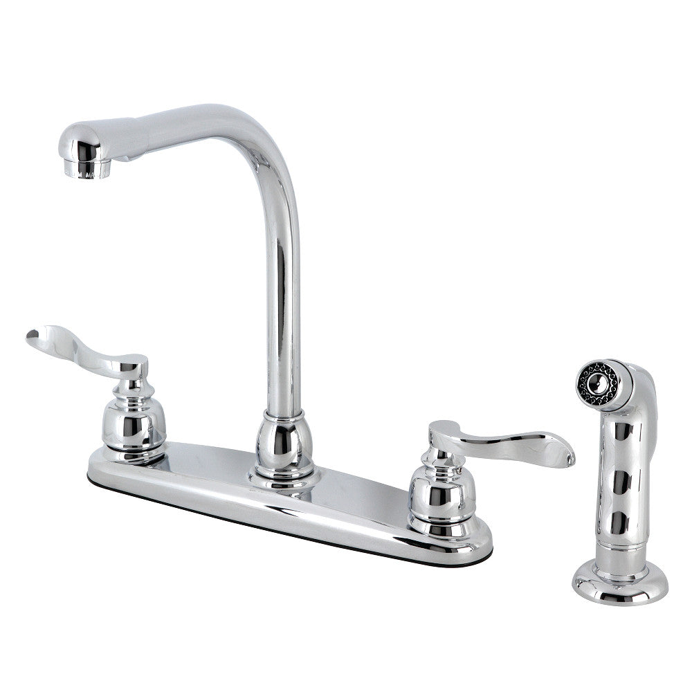 Kingston Brass FB758NFLSP NuWave French 8-Inch Centerset Kitchen Faucet with Sprayer