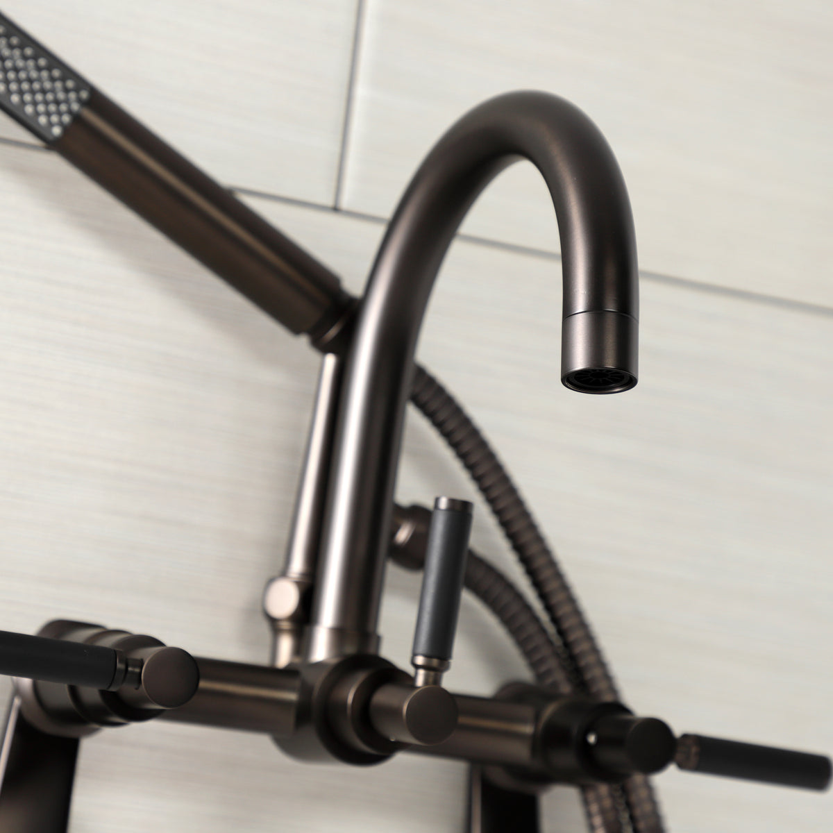 Vintage AE8150DKL Kaiser 7-Inch Adjustable Wall Mount Clawfoot Tub Faucet