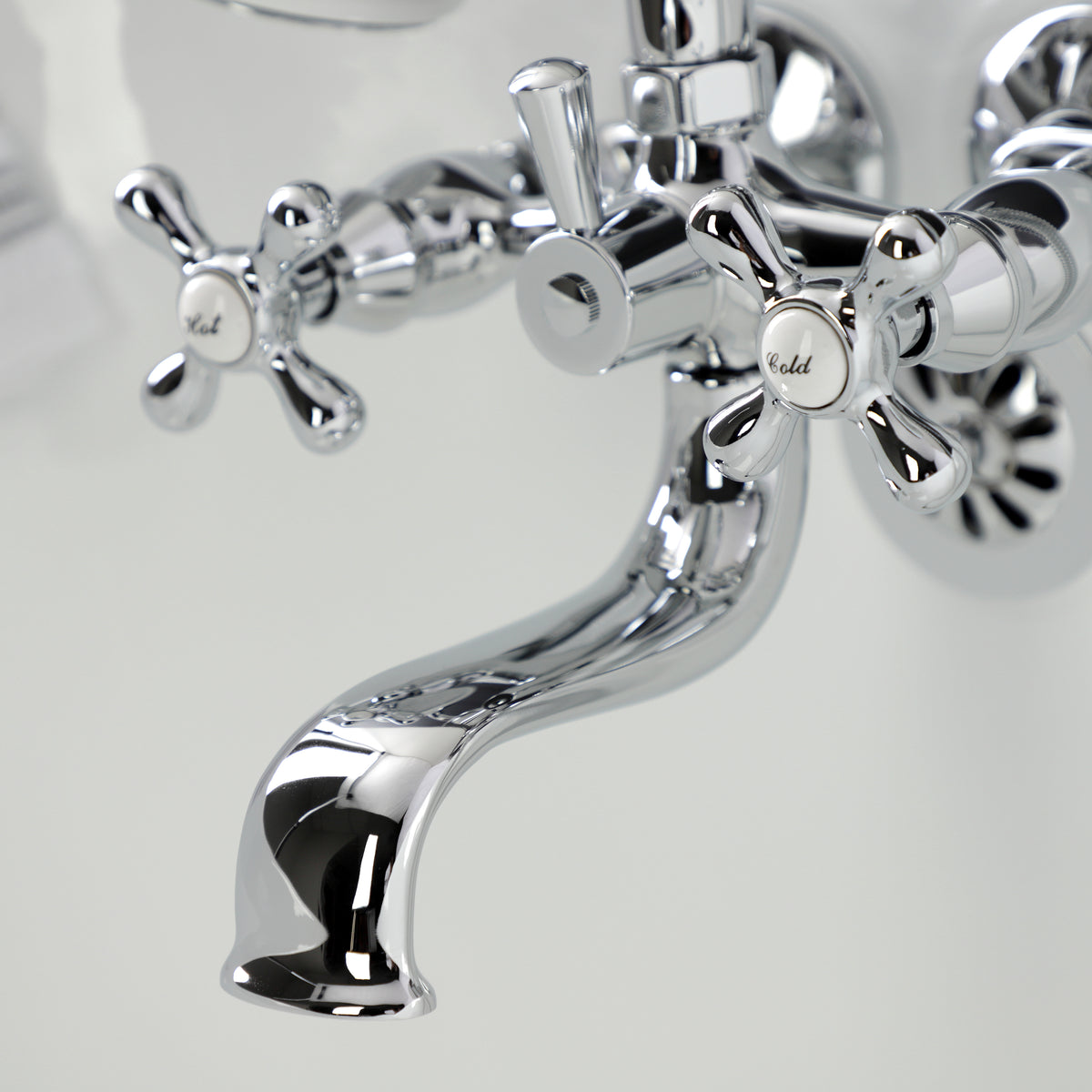 Kingston Wall Mount Clawfoot Tub Faucet with Hand Shower