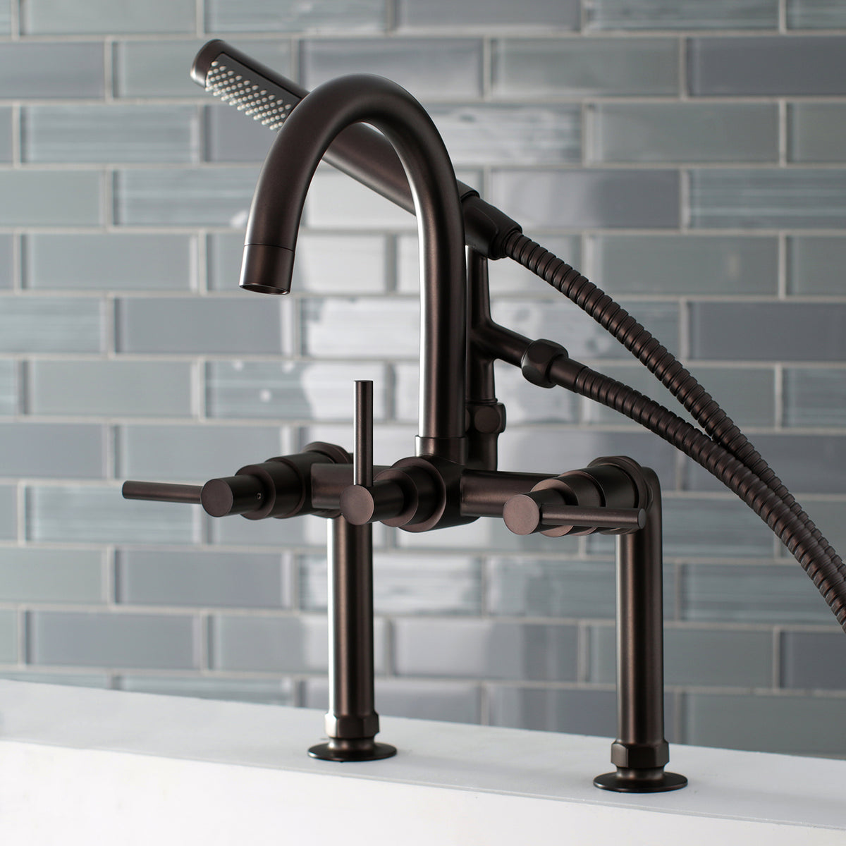 Aqua Vintage Concord 7-Inch Deck Mount Clawfoot Tub Faucet