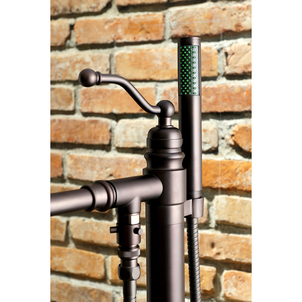 English Country Freestanding Tub Faucet with Hand Shower