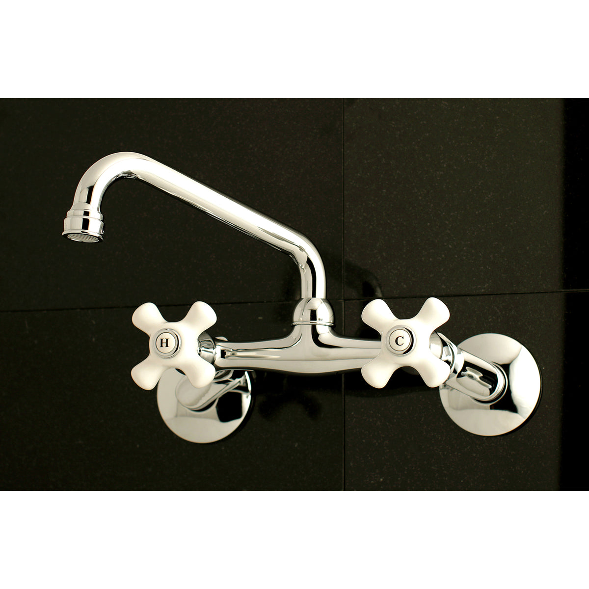 Kingston Brass KS613SB Kingston Two Handle Wall Mount Kitchen Faucet