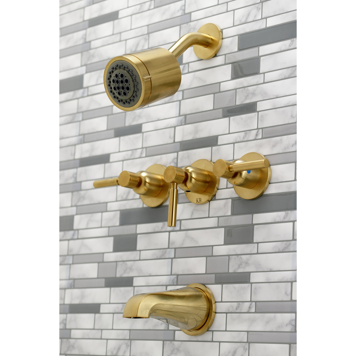 Concord Three-Handle Tub and Shower Faucet