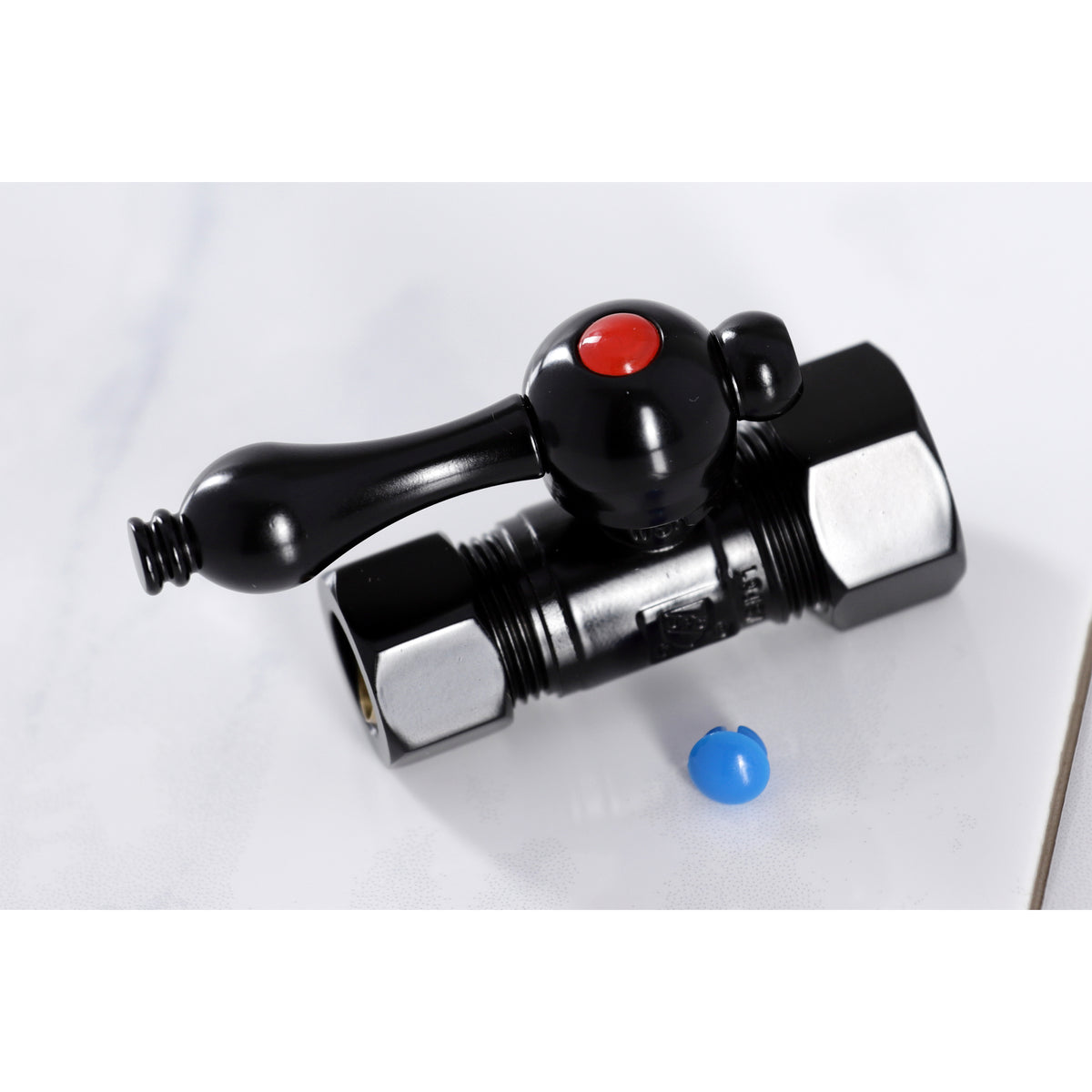 Kingston Brass 5/8&quot; OD Comp X 1/2&quot; OD Comp Straight Shut-Off Valve