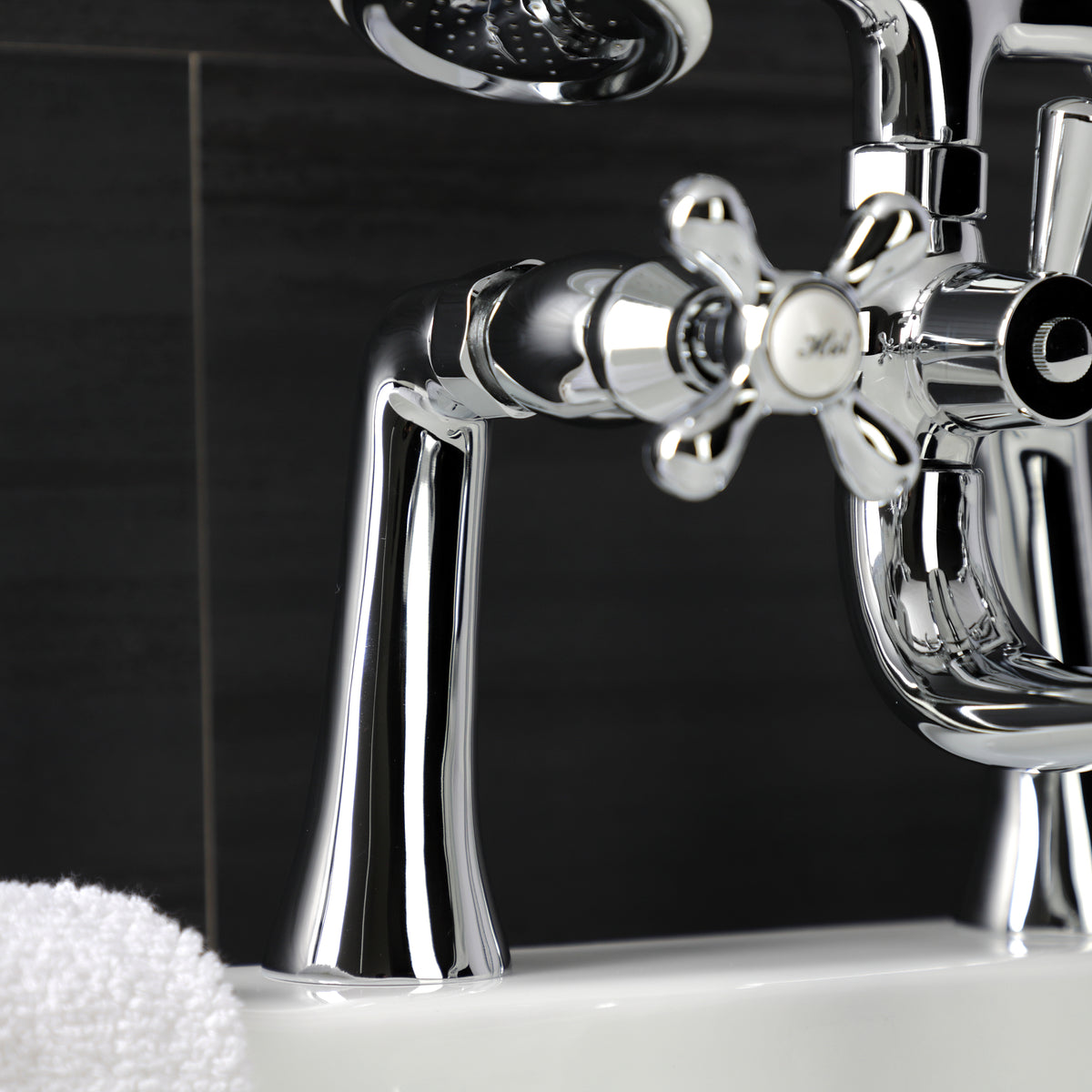 Kingston Deck Mount Clawfoot Tub Faucet with Hand Shower