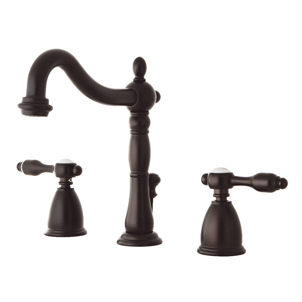 Kingston Brass KB1971TAL Tudor Widespread Bathroom Faucet with Plastic Pop-Up