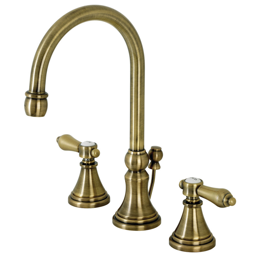 Kingston Brass KS2981BAL Heirloom Widespread Bathroom Faucet with Brass Pop-Up