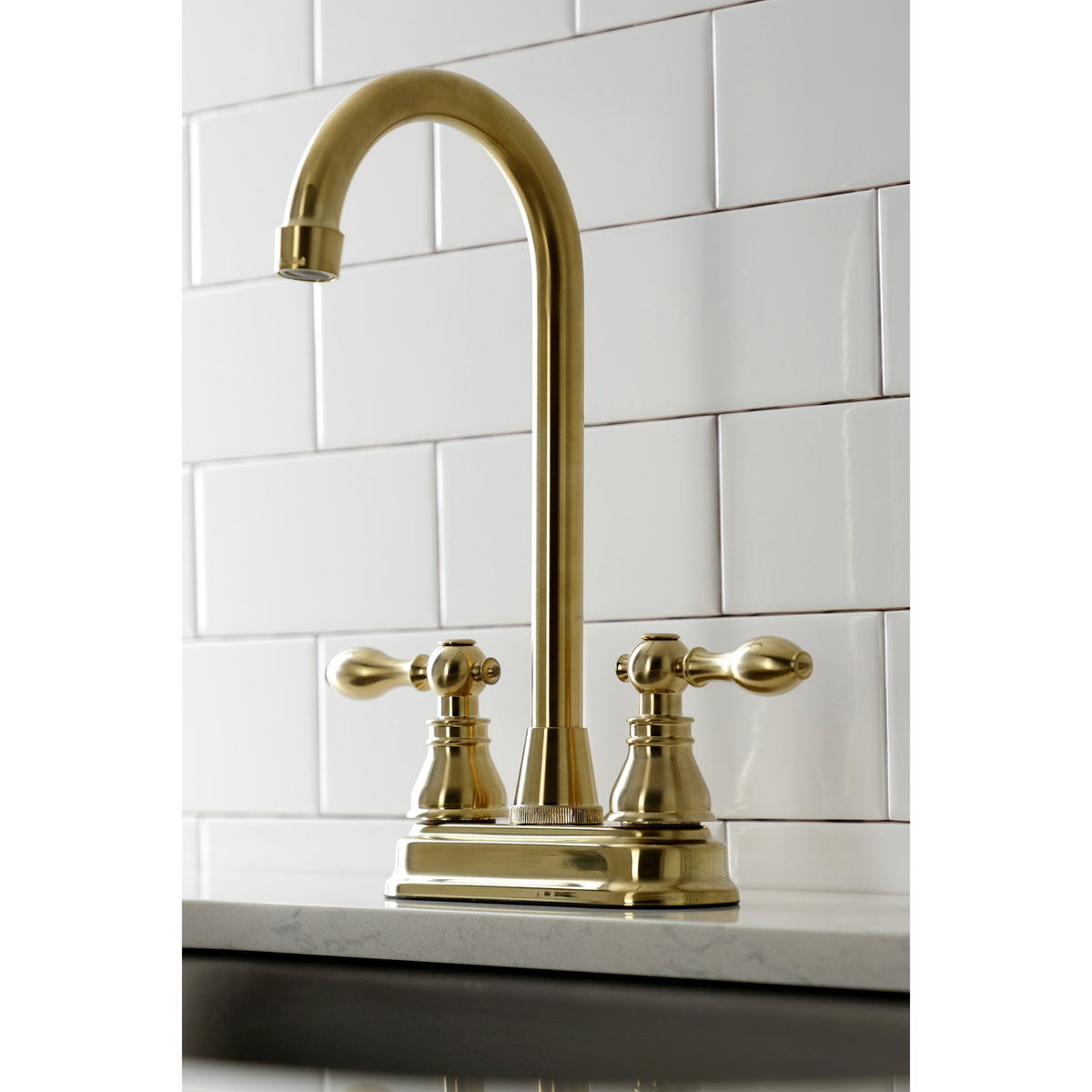 Kingston Brass KB491ACL American Classic Two-Handle High-Arc Bar Faucet