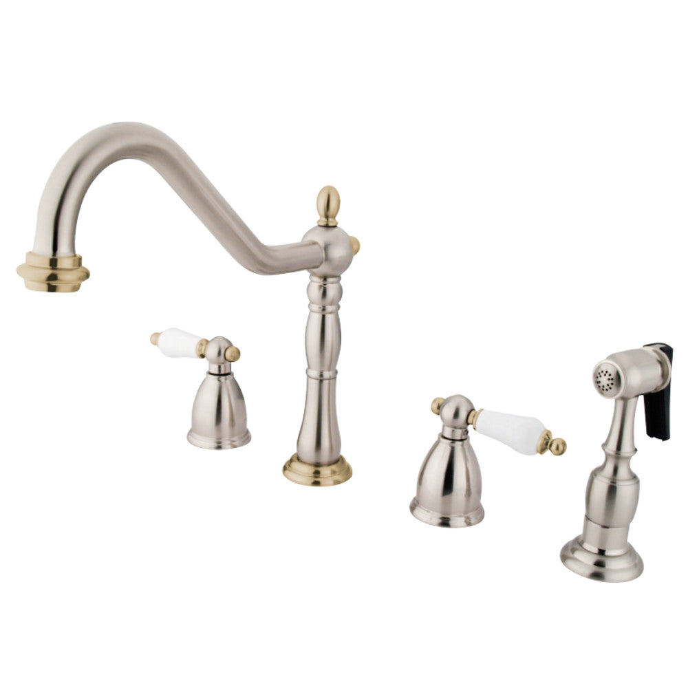 Kingston Brass KB1796PLBS Widespread Kitchen Faucet