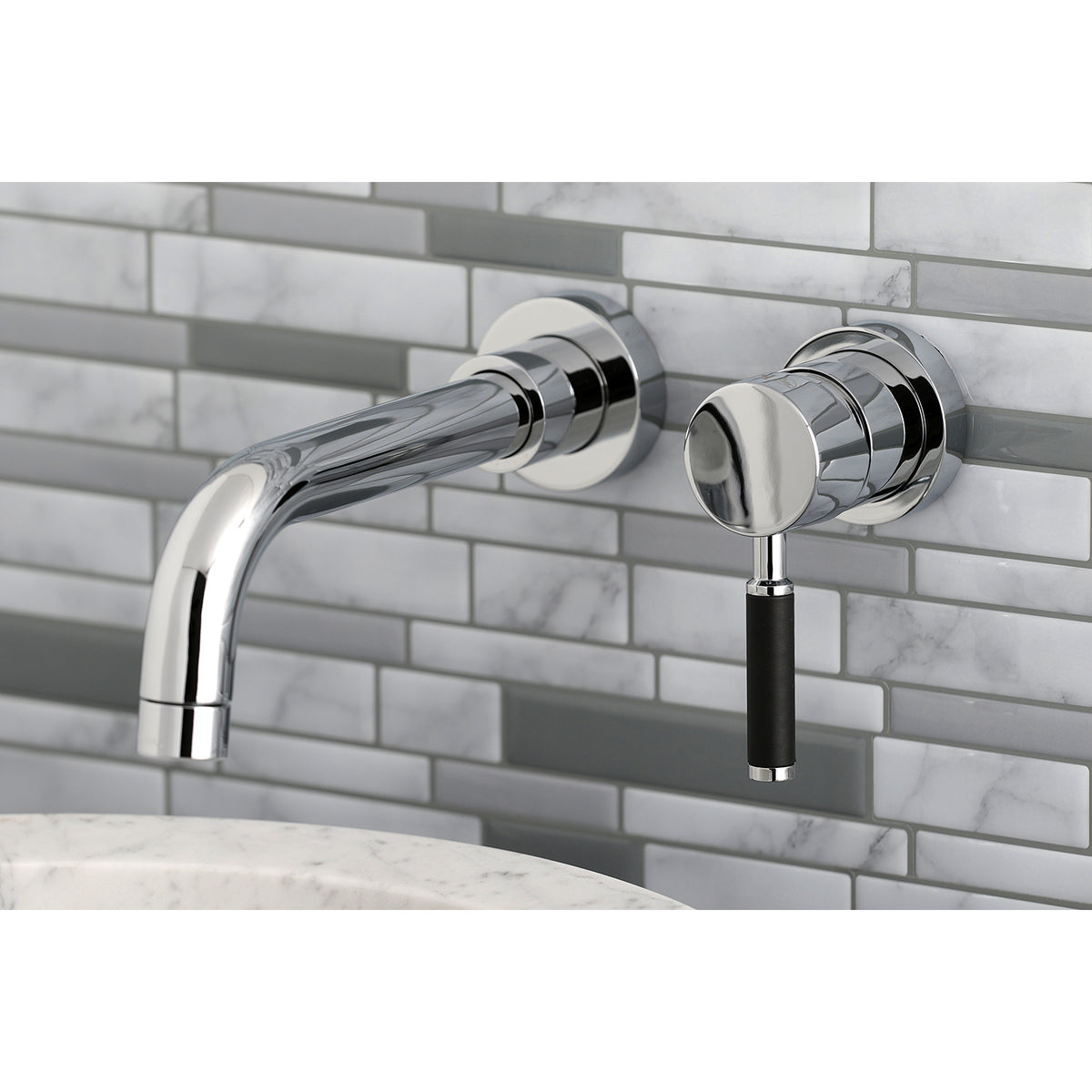 Kingston Brass KS8118DKL Kaiser Single-Handle Wall Mount Bathroom Faucet