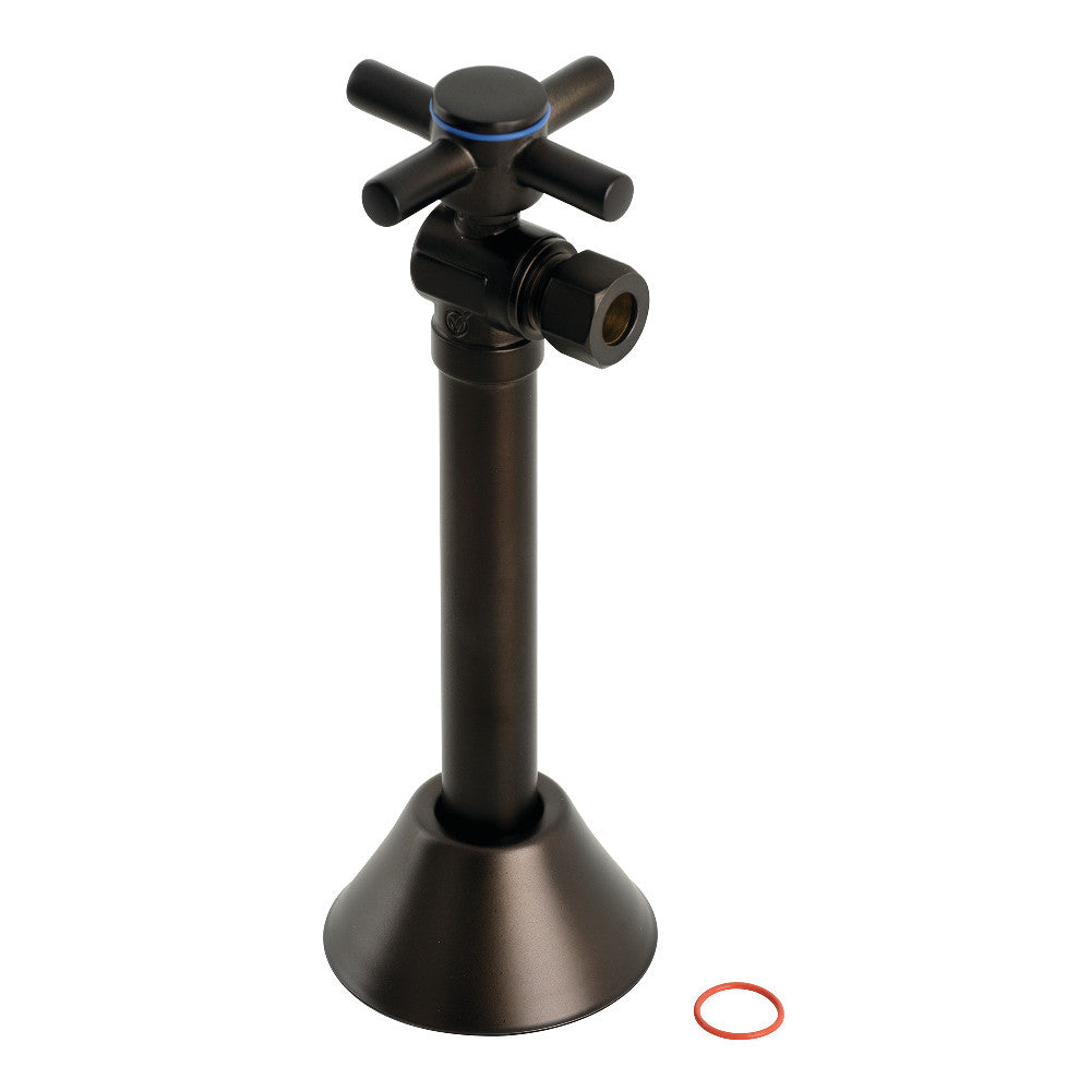 Kingston Brass Concord 1/2&quot; Sweat x 3/8&quot; O.D. Comp, Angle Shut Off Valve with 5&quot; Extension