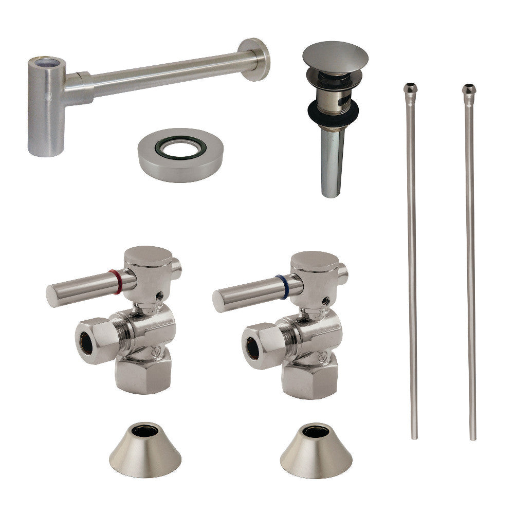 Kingston Brass Modern Plumbing Sink Trim Kit with Bottle Trap and Overflow Drain