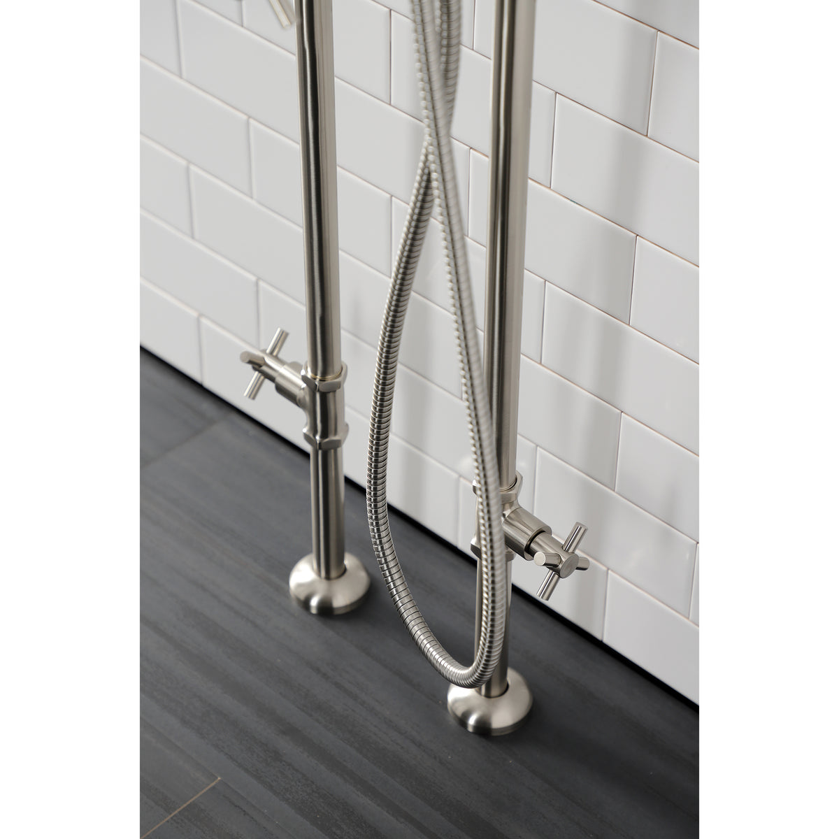 Aqua Vintage Concord Freestanding Tub Faucet with Supply Line, Stop Valve