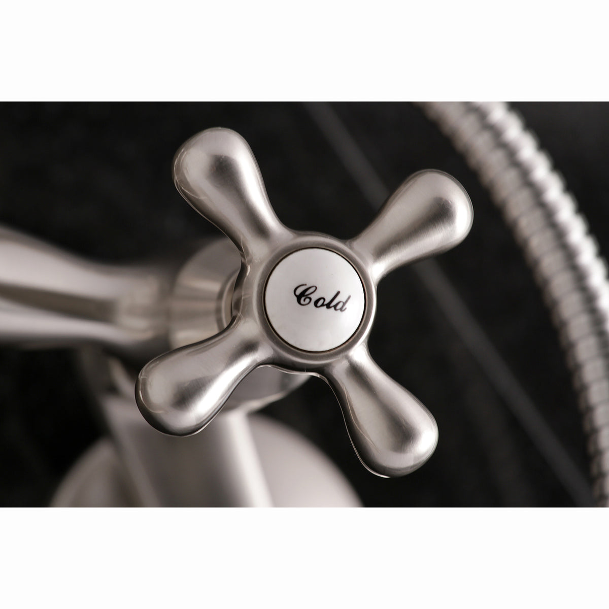 Kingston Tub Wall Mount Clawfoot Tub Faucet with Hand Shower