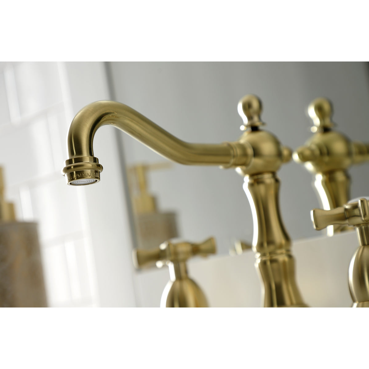 Kingston Brass KS1977NX Hamilton Widespread Bathroom Faucet with Brass Pop-Up