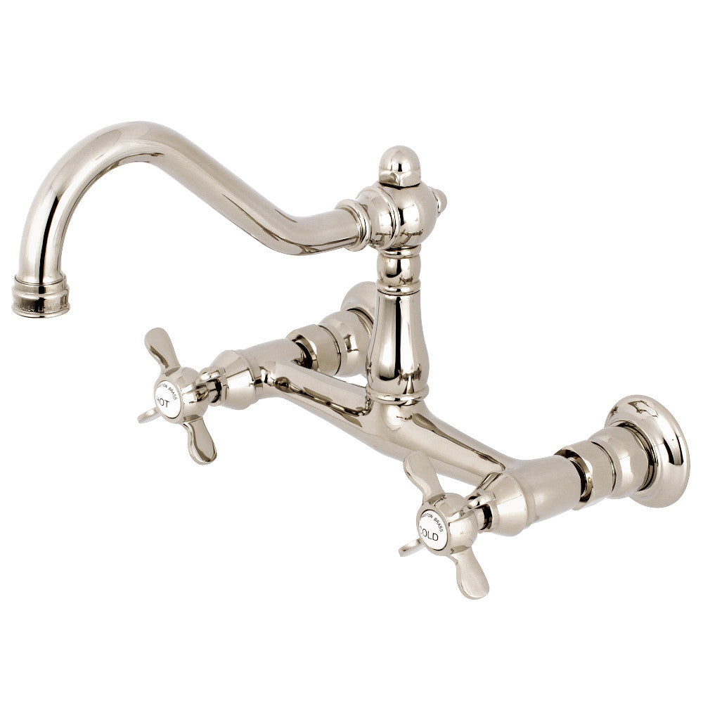 Kingston Brass KS3241BEX 8&quot; Center Wall Mount Bathroom Faucet