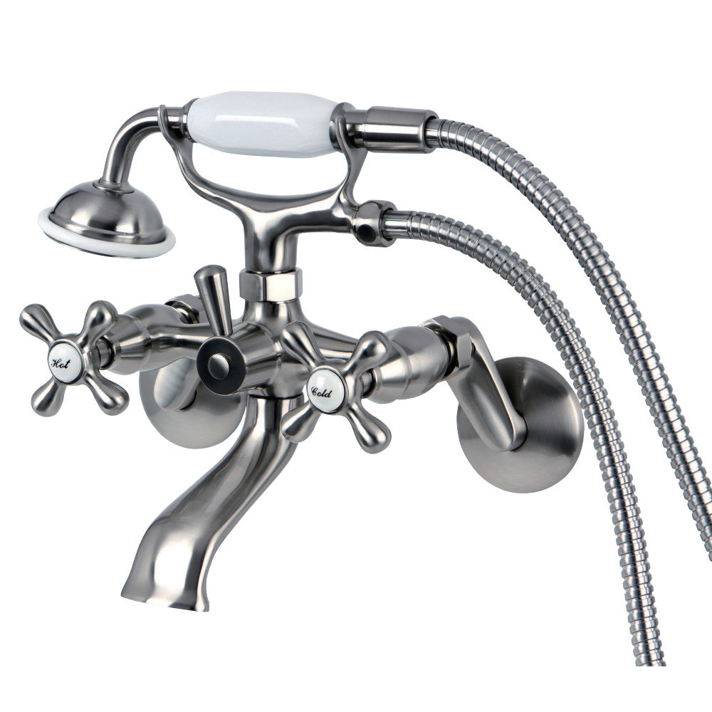 Kingston Wall Mount Clawfoot Tub Faucet with Hand Shower