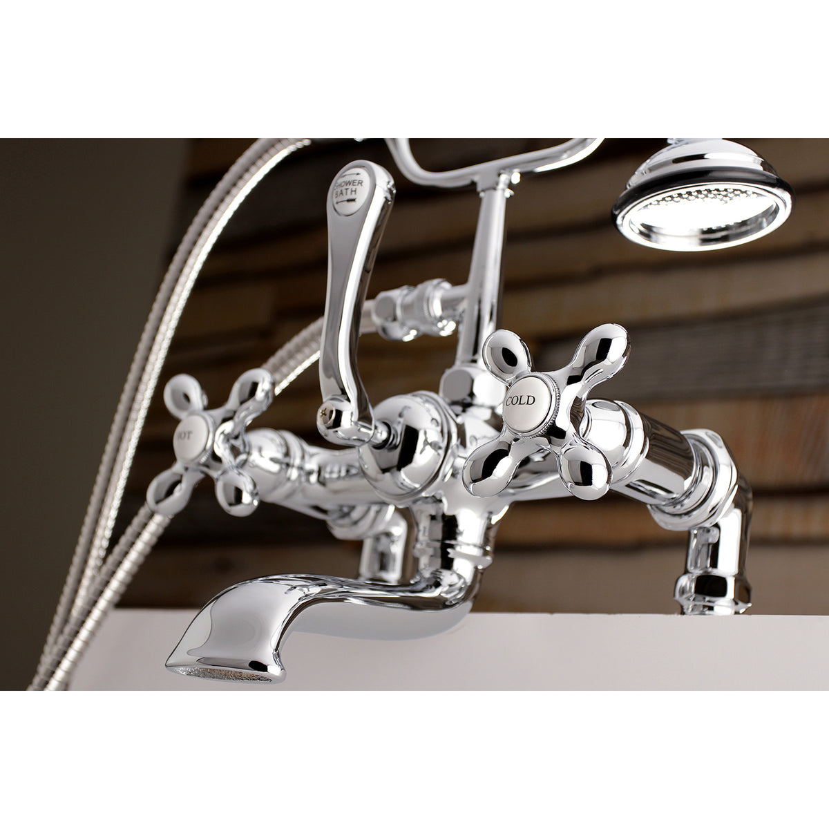 Aqua Vintage 7-Inch Tub Faucet with Hand Shower