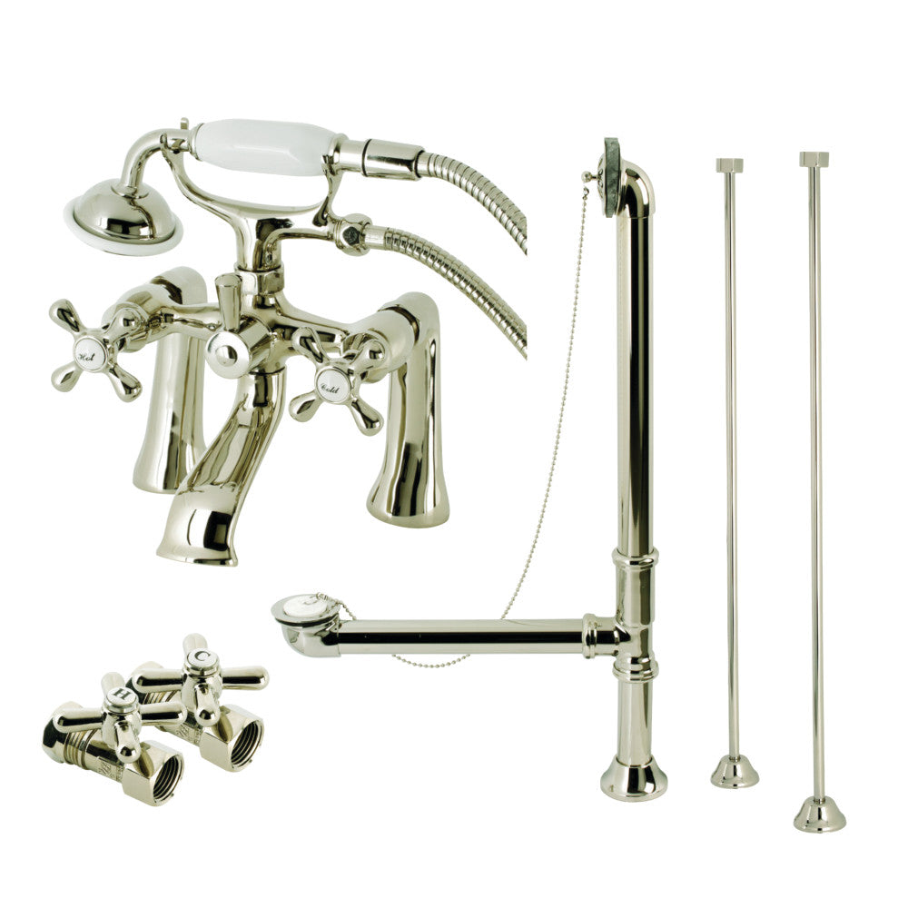 Vintage Deck Mount Clawfoot Tub Faucet Package