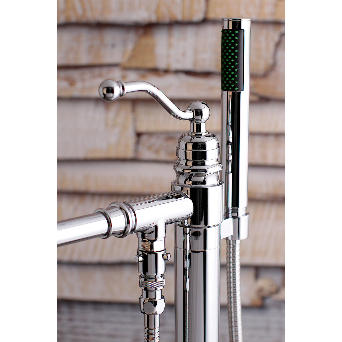 English Country Freestanding Tub Faucet with Hand Shower