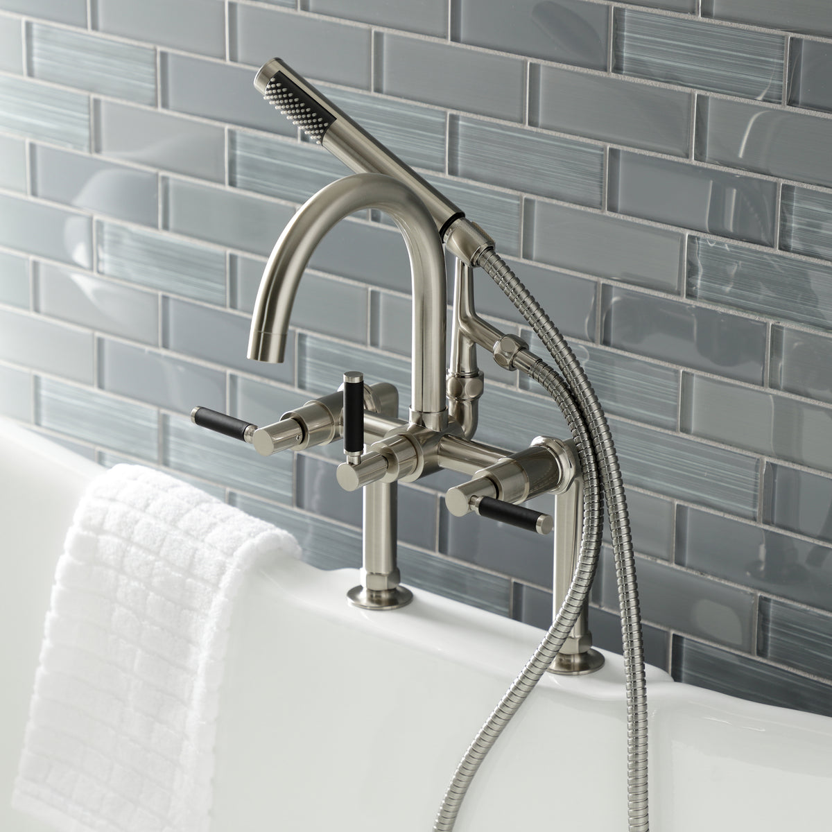 Aqua Vintage Kaiser 7-Inch Deck Mount Clawfoot Tub Faucet