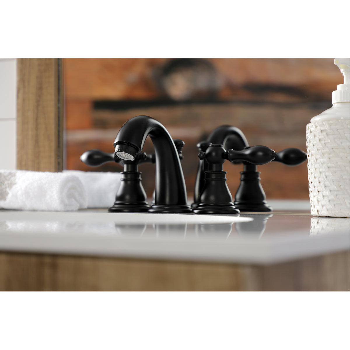 Kingston Brass KB915ACL American Classic Widespread Bathroom Faucet with Retail Pop-Up